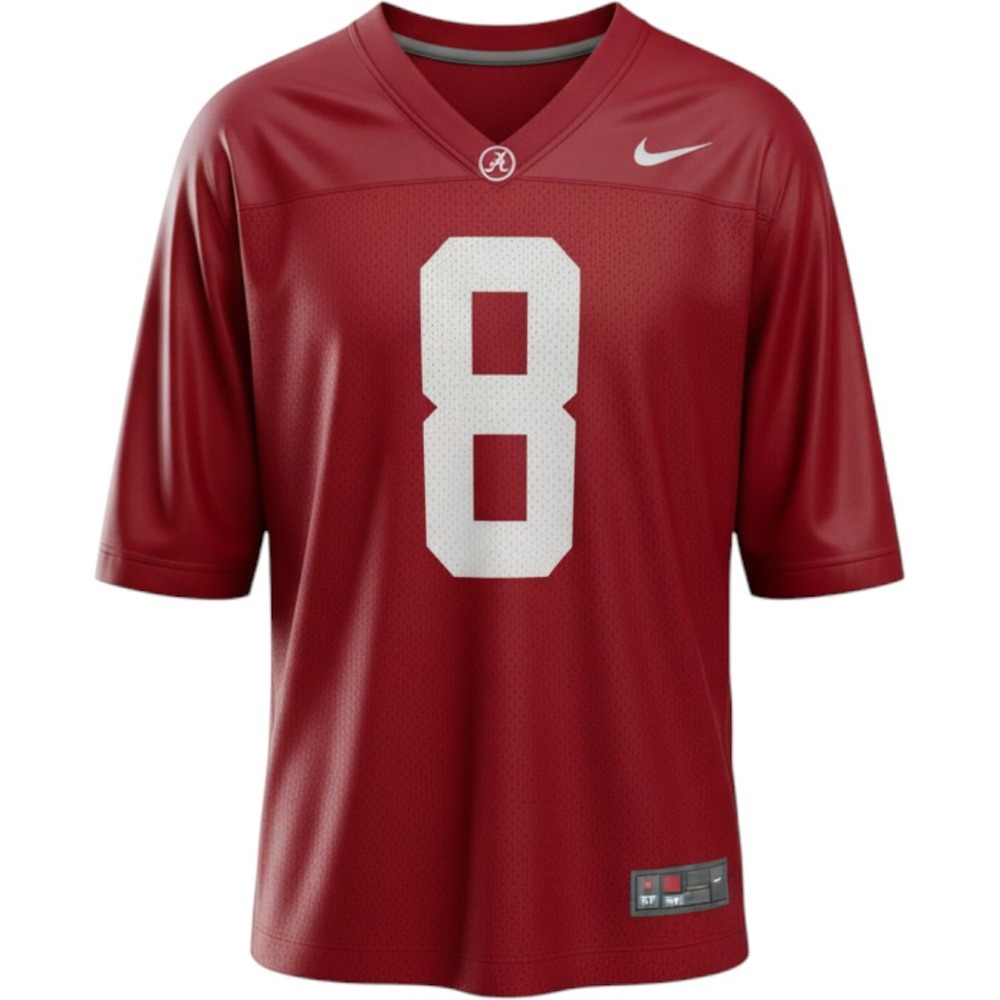 Nike Alabama Crimson Tide Jersey Mens XXL Red Football Number 8 Bama NCAA